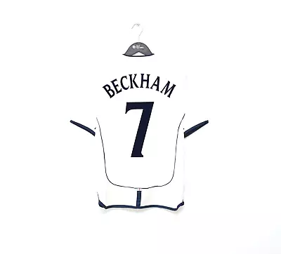 2001/03 BECKHAM #7 England Vintage Umbro Home Greece Football Shirt (S) WC 2002 • £99.99