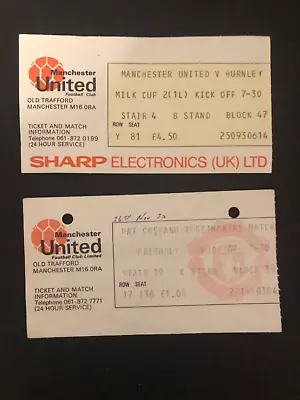 210/ticket Stub Manchester United V Burnley League Cup Sept. 1984 • £2.99