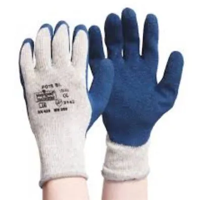 Marigold Gloves 10 PRS X Industrial PG10 Latex P/C Polycotton Work Gloves-Size 7 • £17.06