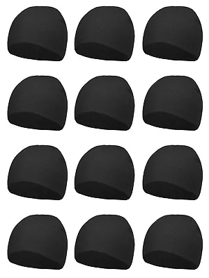 TopHeadwear Dozen Short Skull Cap Cuffless Beanies - 12 Pieces • $49.95