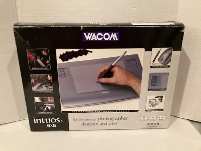 Wacom Intuos 3 6x8 Drawing Tablet Tested Pen Mouse CDs Tested • $45