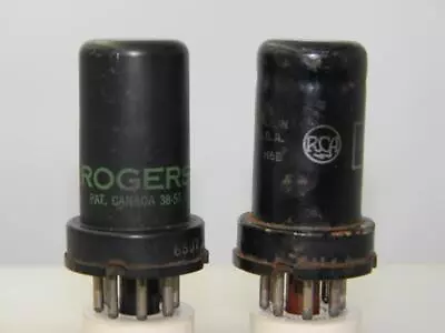 Two 6SJ7 Rogers Canada & RCA Test NOS 2075gm & 2050gm Metal Serious Tubes P815 • $12