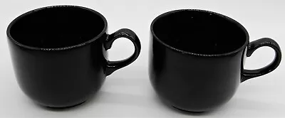 Vintage English Black Porcelian Coffee Mug Tea Cup 2.5  Tall (Set Of 2) • $14