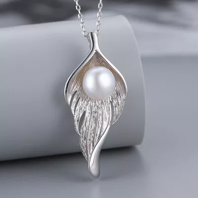 Classic Sterling Silver Pearl Necklace S925 Semi Mount Pendant Setting For Diy • $18.20