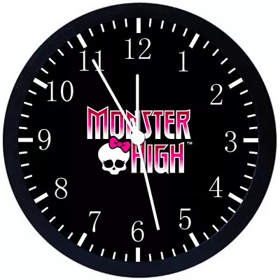 Monster High Black Frame Wall Clock Nice For Decor Or Gifts X69 • $19.95