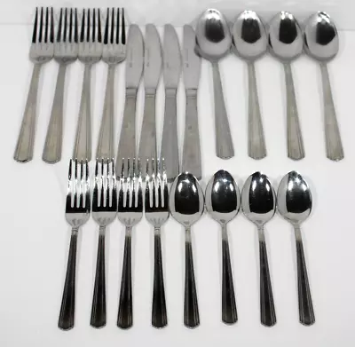 20 Pce MSE Martha Stewart Stainless Metropolis Service For 4 • $90