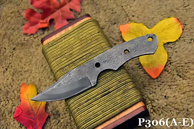 Custom Hammered Spring Steel 5160 Blank Blade Hunting KnifeNo Damascus (P306-A) • $7.99