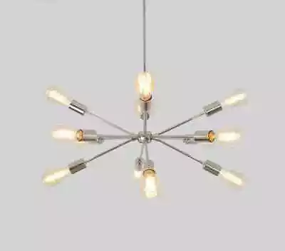 12 Arm Lights Sputnik Brass Chandelier Light Mid Century Style Sputnik Fixture • $306.89