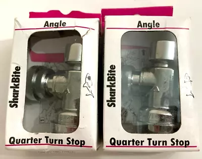 SharkBite 1/2 In Comp X 1/4 In PTC Angle Stop Valve Quarter Turn (Lot Of 2) • $14.99