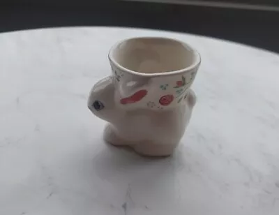 Hand Painted Ceramic Rabbit Design Breakfast Egg Holder • £4