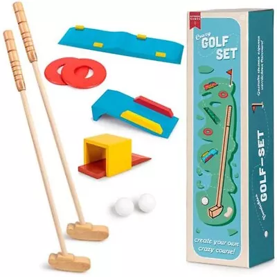 🇬🇧CRAZY GOLF SET Perfect Family Fun & Games Novelty Gift Indoor Outdoor • £24.95