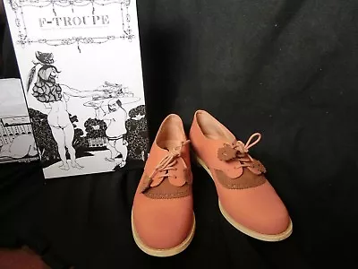 F-Troupe Coral Brown Nubuck Leather Brouges Lace Up Oxford Shoes- Size:37 • £45