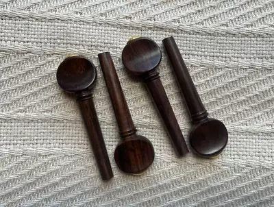 Violin Pegs - Mirecourt Rosewood Gold Olive • $20