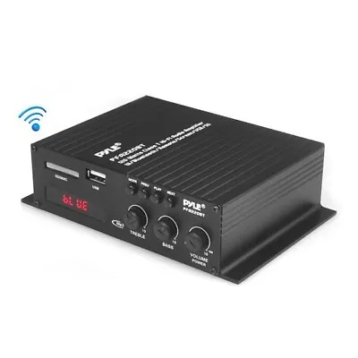 Home PA Amp Amplifier 120w Watt Desktop Mini Bluetooth Pyle Home PFA220BT Single • £44.90