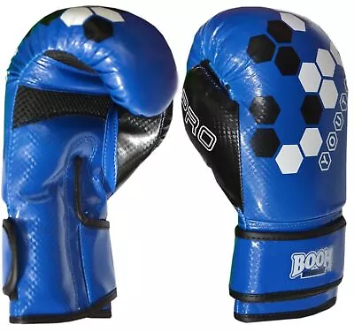 Kids Boxing Gloves Punch Bag Mitts Sparring Glove Children Training 4oz 6oz Blue • £11.99