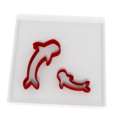 £4.29 • Buy Whale Shark Cookie Cutter Set Of 2 Biscuit Dough Icing Shape Ocean Fish Sea
