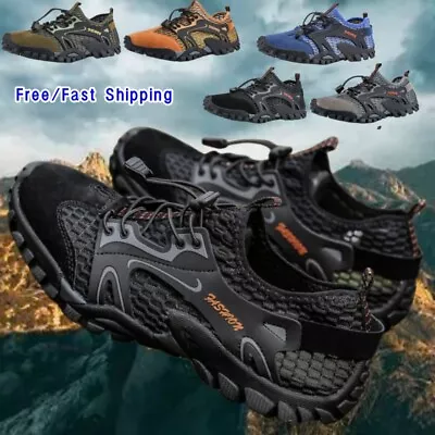 Men's Non-slip Hiking Sports Shoes Athletic Outdoor Running Casual Sneakers • $9.44