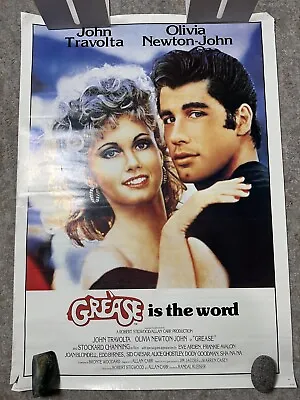 Grease  Is The Word  Movie Poster Repro UK 34x24 Travolta Olivia Newton-John 90s • $19.95