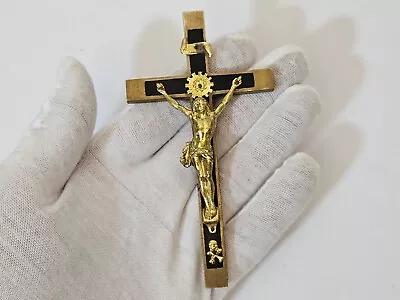 Antique Cross Skull Memento Mori Crucifixes Religion Jesus Super Rare ! (bv48) • $50