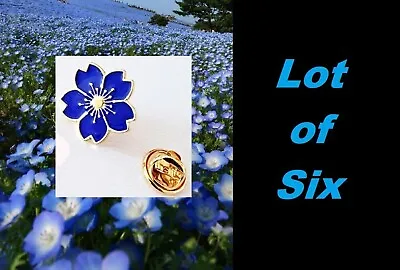 LOT 6 NEW Masonic Freemason Forget Me Not Flower Lapel Pin - Tie Tack • $22.89