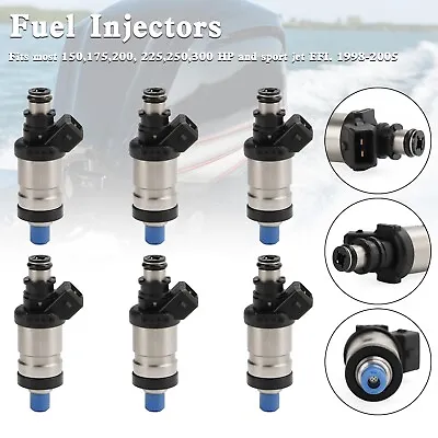 6PCS 18715T1 Fuel Injectors For Mercury Outboard 150 175 200 225 250 HP 98-05 T9 • $89