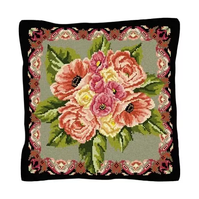 Brigantia Needlework ROSETTI Tapestry Cushion Kit~18”x18”~Roses Floral • £55