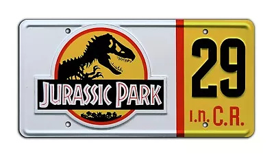 Jurassic Park | Hammond’s Jeep | #29 | Metal Stamped Replica Prop License Plate • $28.66