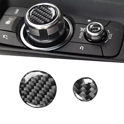 2Pcs Carbon Fiber Console Multimedia Button CoverFor Mazda MX-5 Miata 2016-2020  • $8.89