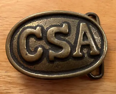 CSA Solid Brass Belt Buckle Civil War Infantry Soldiers Repro Confederate Army • $24.99