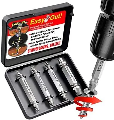 Damaged Screw Remover And Extractor Set By SKmoonEasily Remove Stripped Or Dam • £10.95