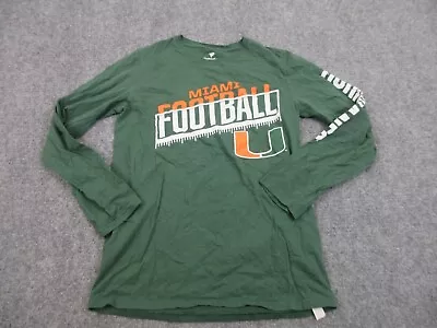 Miami Hurricanes Shirt Mens Adult Small Green Logo College Football Fanatics • $20.85