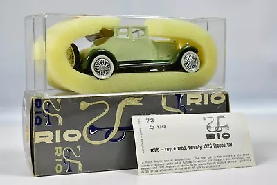 Boxed Rio No.73 1:43 Scale Die Cast Model 1923 Rolls Royce Mod. Twenty Scoperta • $16.16