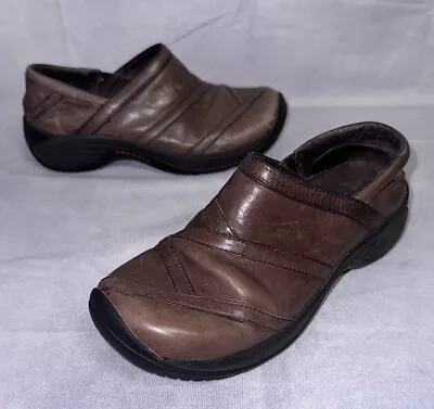 Merrell Shoes Womens 6.5 Encore Eclipse Loafers J66588 Brown Leather Slip On • $19.95