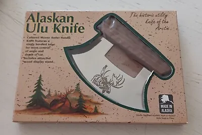 Vintage Alaskan Ulu Knife Of The Artic Cultured Moose Antler Handle Made Alaska • $23.99