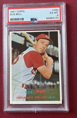 1957 Topps Gus Bell Cincinnati Redlegs # 180 PSA 6 • $6