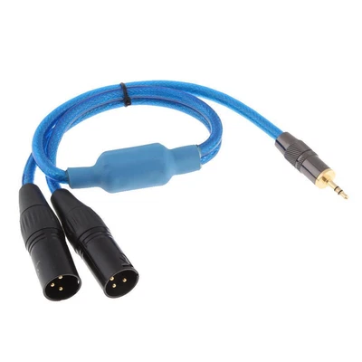 £26.17 • Buy 1 Piece .5mm 1/8   To 2 XLR Plugs AMP DJ Mixer Audio Cable Splitter