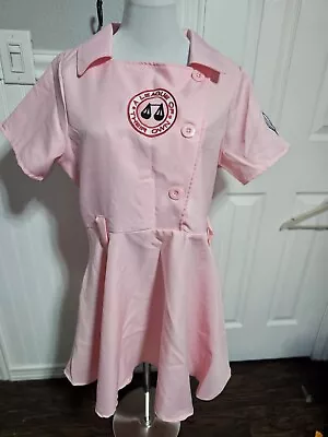 Women's A League Of Their Own Dottie Pink Baseball Dress Costume SIZE XL New • $26