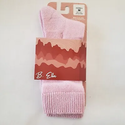 B.Ella 82% Cashmere Warm Socks Dawn Pink Luxury RORY Women's 7-9.5 M Cozy • $40