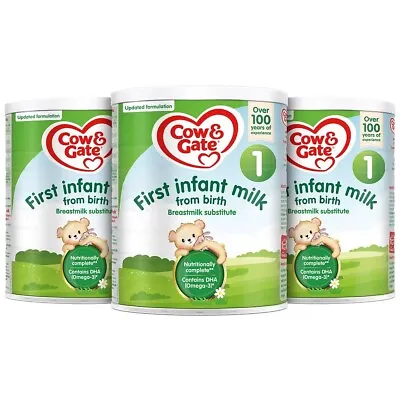 Cow & Gate First Infant Milk Stage 1 Birth Formula Powder Substitute 3x700g Pack • £30.99