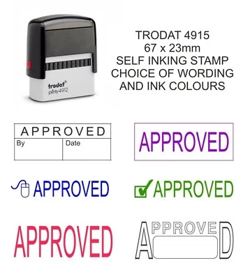 £10.95 • Buy Approved Self Inking Rubber Stamp Trodat Office School Business Accounts Shop
