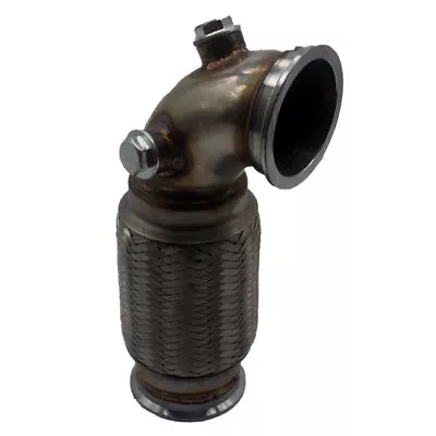 $68.99 • Buy 2.5  63MM V-Band Downpipe Low Profile 90 Degree W/ Flex Bellow Pipe Stainless