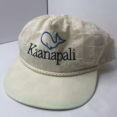 Vintage Hawaii Hat Cap Snapback Trucker White Whale Kaanapali Maui Beach USA 90s • $19.99