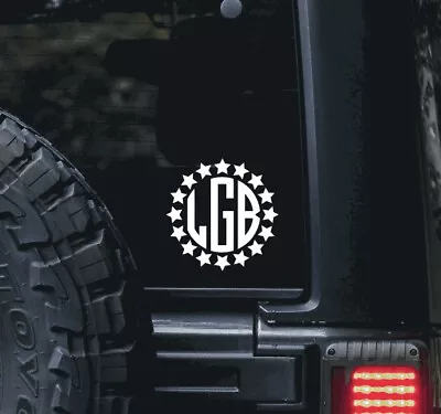 LGB Monogram Vinyl Decal Sticker | Stars F**k Joe Biden Let's Go Brandon • $3.95