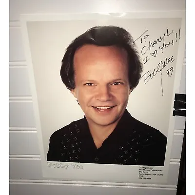 Vintage Bobby Vee Signed Photo - To Cheryl I Heart You! - Singer Autograph • $89