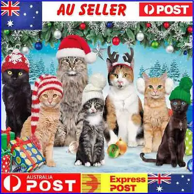$10.39 • Buy (DE5645) DIY Diamond Painting Kit Christmas Cats Square Diamond Picture Handicra
