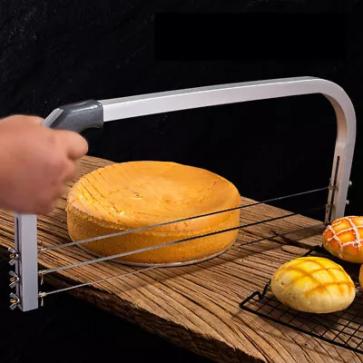£14.49 • Buy Adjustable 3 Blade Interlayer Cake Bread Cutter Slicer Leveller Professional UK