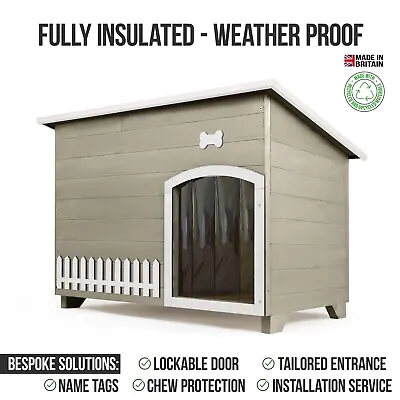 Outdoor Dog Kennel / House Winter Weather Proof Insulated - XL Natural Stone 001 • £299.99