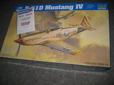 Trumpeter 1/32 P-51D Mustang Model Kit 02275 W/ Masks UNBUILT • $45