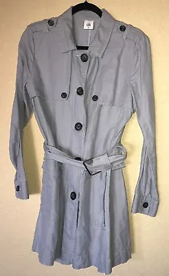 CAbi M Jacket Tanner Trench Coat Periwinkle Blue Silver Lake Misses Style 5296 • $30