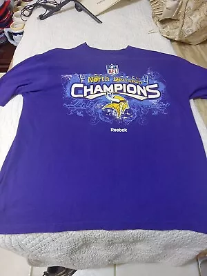 Minnesota Vikings Mens T Shirt Purple Large Short Sleeve Cotton 2009 Playoffs • $10